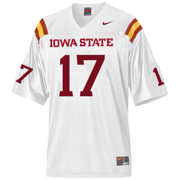 Iowa State Cyclones Men's #17 Darren Wilson Nike NCAA Authentic White College Stitched Football Jersey QT42S53MD